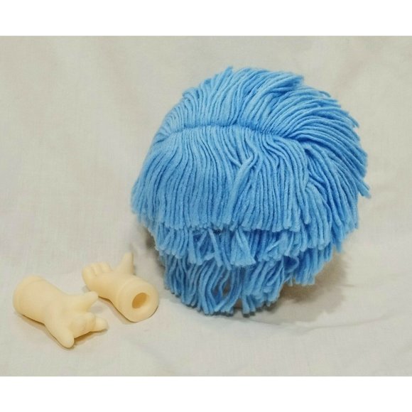 Doll Head Blue Hair with Hands 6" Caucasian out of package - Picture 4 of 9